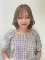 ハローバイシー 仙台(Hello by Sea)&nbsp;小顔似合わせ前髪大人黒髪ネビージュ韓国風ボブワンレンボブルフ