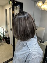 エトラ 渋谷店(etora)&nbsp;小顔 ネビージュ　グレージュハイライトカラー◎