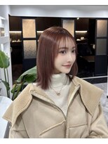 ピリオド 赤坂(Period.) ショートヘアーピンクベージュ髪質改善 赤坂見附