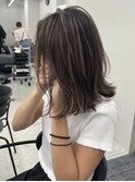 ミルクティーベージュダブルカラーハイライトバレイヤージュ