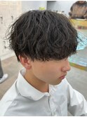 初めての方にも◎ラフなカール感のシャドウパーマ×マッシュ