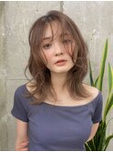 ミディアム デジタルパーマ ニュアンス 似合わせ 透明感