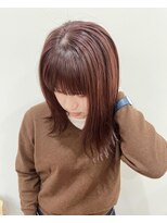 ピシェ ヘア デザイン(Piche hair design)&nbsp;くびれヘア/アプリコットオレンジ/ハイライトカラー/赤池