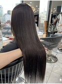 ココアブラウン/髪質改善/艶髪ストレート/韓国風/ブリーチなし