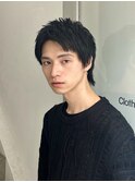 スパイキーショート/ツイストスパイラル波巻きメンズウルフ