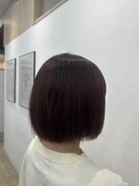 アジールヘア 赤羽駅南口店(agir hair)&nbsp;切りっぱなしボブ赤みブラウンワインレッド(赤羽/赤羽/赤羽南口)