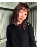 ストレート　× ミディアムボブ
