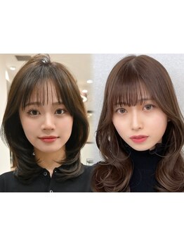 顔周りから全体のシルエットを計算し尽くした理想的なミディアム・ロングヘアをご提案します☆