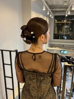 ヌープヘアーアイス(NUUP.hair ici)&nbsp;秋冬のお呼ばれヘア◎艶髪シニヨン×編み込みアレンジ