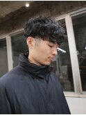 シャドウパーマ　スパイラルパーマ　刈り上げマッシュ