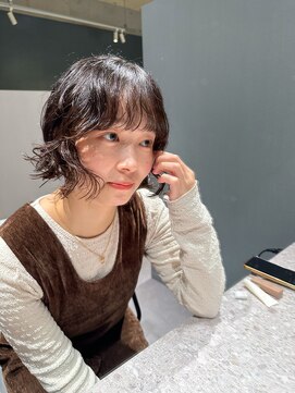 アム(amu) ボブパーマ/パーマボブ/ミニボブパーマ/ゆるめパーマ/前髪パーマ