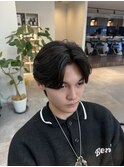 MEN'S/韓国/毛流れセンターパート/ニュアンスパーマ/下田優也