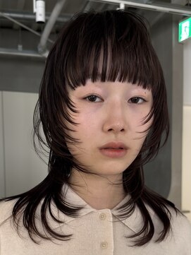 テクネ 天神大名(techne) 天神大名顔周りレイヤーカットミディアムボブタッセルボブパーマ