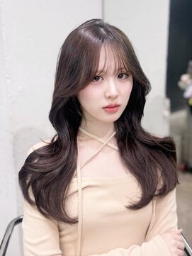 アルバム 新宿(ALBUM SHINJUKU) ロング大人ガーリー韓国ヘア顔周りレイヤー_F1364