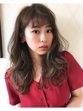 トリコ心斎橋(trico) セピアデザイングレーベージュ★ワンカールウェービーパーマ