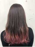 ピンクアッシュグラデーションカラー☆