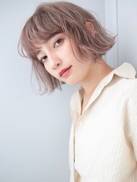 キャンバス バイ ネオリーブ 横浜西口(Canvas by neo.) ハイトーン×くしゅっと可愛いミニボブ