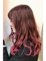 ヴァンカウンシル 松本店(VAN COUNCIL)&nbsp;ネオピンクグラデーションロング_グラデーションカラー