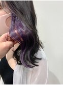イヤリングカラー×ラベンダー
