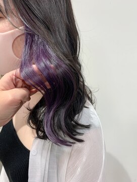 アッシュ 高円寺店(Ash) イヤリングカラー×ラベンダー