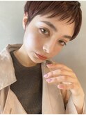 【PARK】マニッシュショート×ピンクベージュ