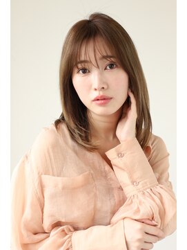 エクリ 麻布十番(equri) シースルー前髪のヌーディーカラー/30代40代50代