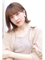 ゼンコー キチジョウジ シェール(ZENKO KICHIJOJI chere) ナチュラルブラウンの外ハネボブ/マロンベージュ/20代/30代