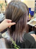 ウルフ×インナーカラー【インナーカラー/パープルカラー】