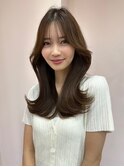 韓国ヘア/くびれヘア/シースルーバング/前髪あり