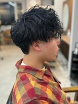 リッチ 菊名店(Rich)&nbsp;束感　スパイラルパーマ　黒髪　メンズショート　ツーブロック