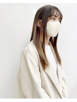 ベンジー 名駅店(benji)&nbsp;透明感グレージュインナーカラー　デザインカラー/ブリーチ