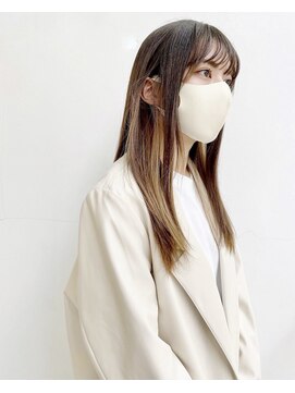 ベンジー 名駅店(benji) 透明感グレージュインナーカラー デザインカラー/ブリーチ