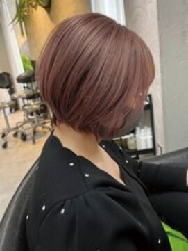 ティダスマイル ふじみ野店(tida smile) ピンクココアベージュ　横顔美人ショート