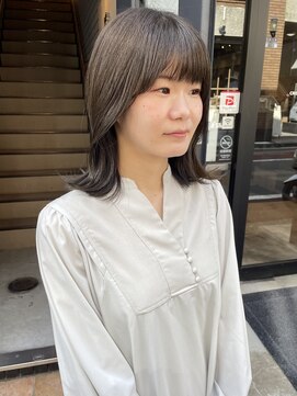 コフィー バイ メルト 吉祥寺(cofy by melt) 【松本咲花】ブリーチなしオリーブグレージュ冬カラー韓国ミディ