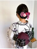 花火ヘアアレンジ