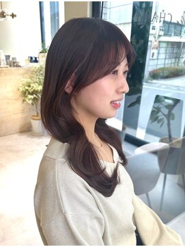 ミズチャーム(Ms.CHARM) /顔周りレイヤーカット/韓国ヘア/透明感カラー