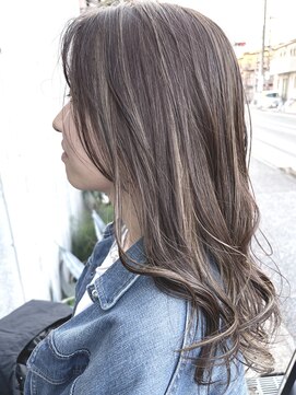 エスト 幕張本郷(est.) 小顔/オリーブグレー/黒髪/ハイライト/ココアベージュ