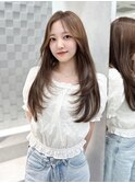 【haru】ハイレイヤー/韓国ヘア/レイヤーカット/ベージュカラー