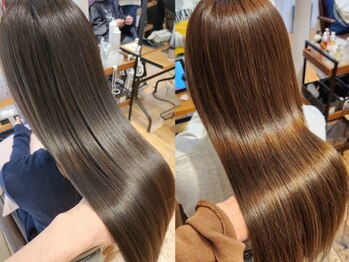 ガーランドツー(Garland 2F)の写真/【表参道駅徒歩5分】ノンダメージ水素縮毛矯正導入＊幅広い年代のお客様の髪質や履歴に対応します♪