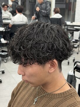 波巻きパーマ/波巻きスパイラルシャドウパーマメンズパーマ