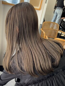 ストレートロングレイヤーミディアム髪質改善ストレートヘア