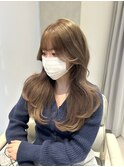 ミルクティーベージュ×レイヤーカット◎