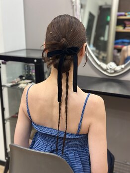 ローラ 本店(Rola)の写真/推し活やイベントのヘアセットも!人気のロープ網やリボンアレンジで可愛く◎