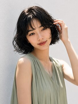 ノラ シブヤ(NORA) 小顔ミディアムパーマミディアムデジタルパーマボブパーマ前髪