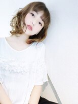 ヘアーアンドメイク エイダ(hair&make eida) 愛され大人かわいいゆるふわマロンベージュミディボブ　20代30代