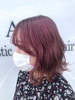 アッシュ アーティスティック スタジオ オブ ヘア(Ash artistic studio of hair) ピンク×外ハネボブ