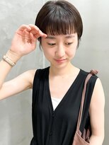 テトヘアー(teto hair) オン眉ショートオン眉ボブぱっつん前髪ショートボブ