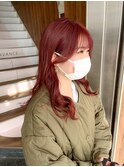 韓国ヘア×チェリーピンク
