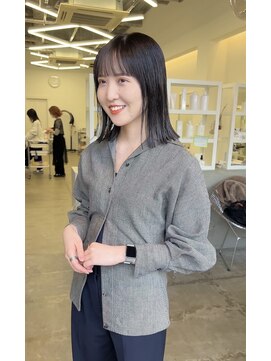 クリアーオブヘアー 池下店(clear OF HAIR) 暗髪グレージュ×切りっぱなしボブ