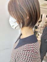 ステア ケース(stair case)&nbsp;【馬場】大人かわいいナチュラルブラウン耳かけショートボブ